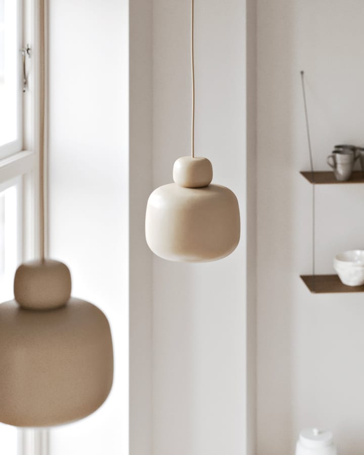 Stone taklampe large, Beige Woud